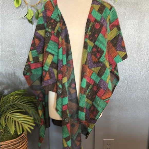 Colorful Geometric Patterned Shawl - Picture 1 of 5